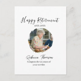 Happy retirement year name circle photo retired postkarte