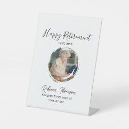 Happy retirement year name circle photo retired sockelschild
