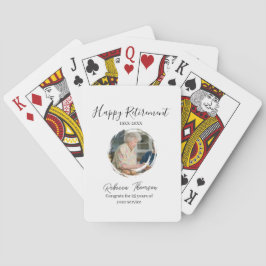 Happy retirement year name circle photo retired spielkarten