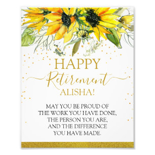Happy Retirement-Zeichen, Retirement Geschenk-Zeic Fotodruck