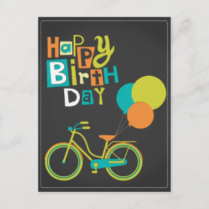 Happy Retro Birthday Postkarte