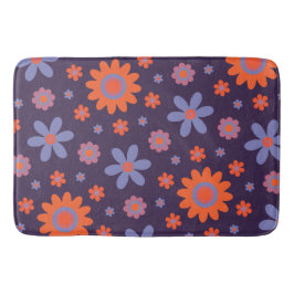Happy Retro Blume Niedlich 70er Hippie Daisy Patte Badematte