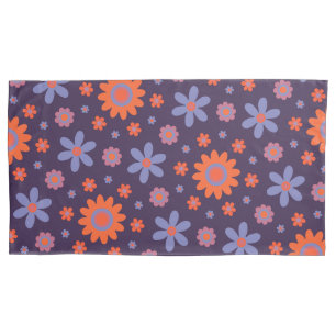 Happy Retro Blume Niedlich 70er Hippie Daisy Patte Kissenbezug
