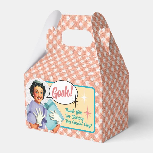 Happy Retro Bride Brautparty Gevor Box Geschenkschachtel (Vorderseite)