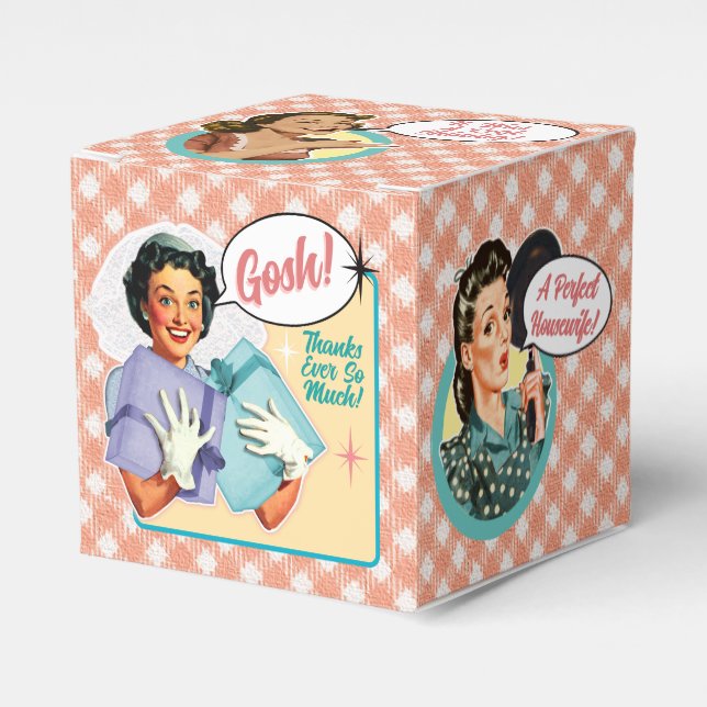 Happy Retro Bride Brautparty Gevor Box Geschenkschachtel (Vorderseite)