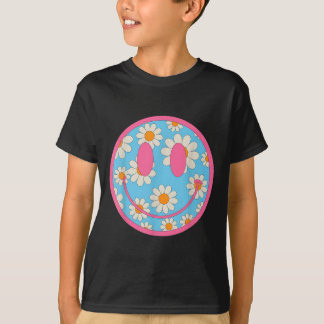 Happy Retro Daisy Smile Face Preppy Ästhetik Männe T-Shirt
