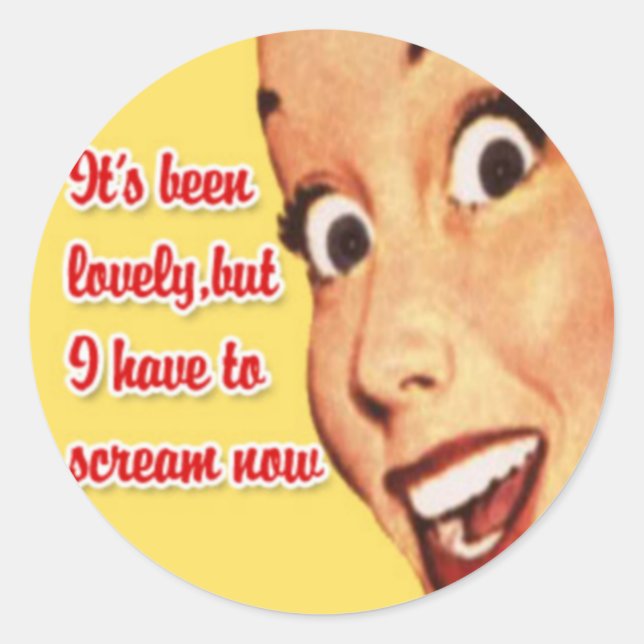 Happy Retro Hausfrau Stickers 4 (Vorderseite)