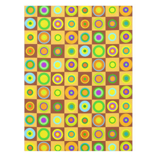 Happy Retro Modern Polka Dots Circles Op Art 1970s Tischdecke