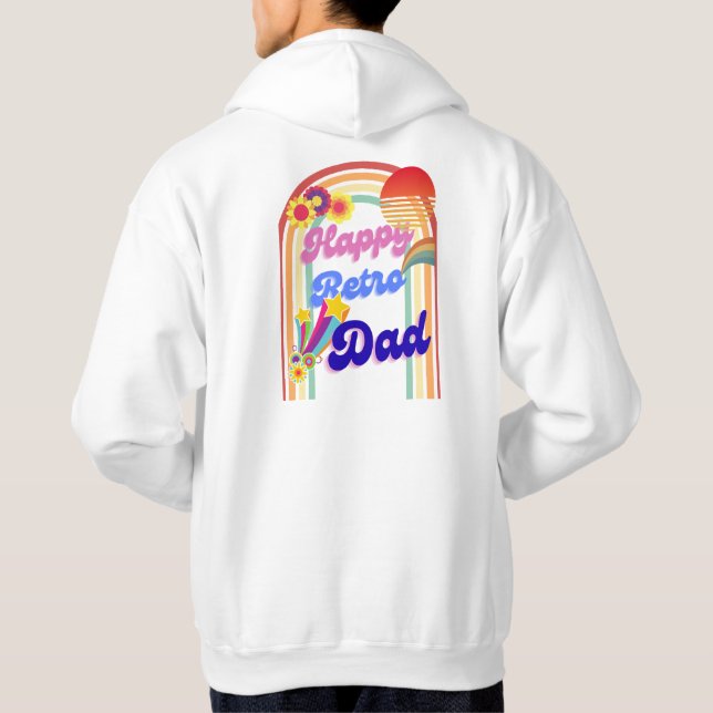 Happy Retro Vater Hoodie (Rückseite)
