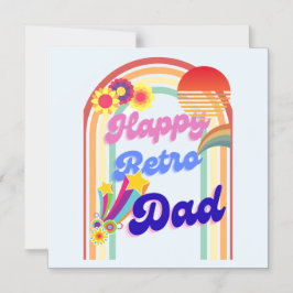 Happy Retro Vater Magneteinladung