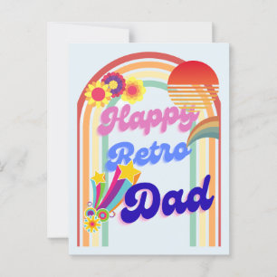 Happy Retro Vater Postkarte