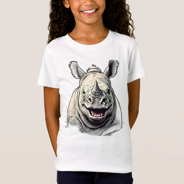 Happy Rhino T-Shirt (Vorderseite)