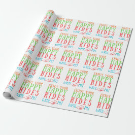 Happy Rides Honeymoon Groom Newly Wed Couple Geschenkpapier
