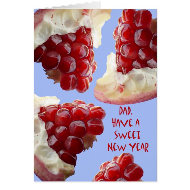 Happy Rosh Hashanah für Vater, Granatapfel (Vorne)