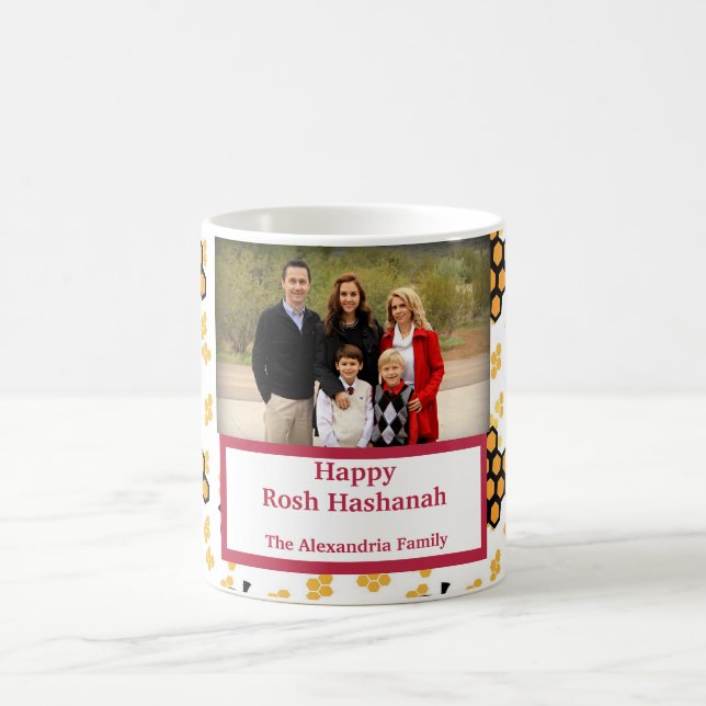 Happy Rosh Hashanah Jewish New Year custom Foto Kaffeetasse (Mittel)