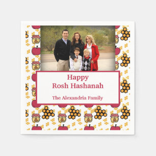 Happy Rosh Hashanah Jewish New Year custom Foto Serviette