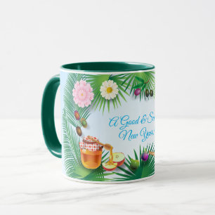 Happy Rosh Hashanah Juden Neujahr Honey & Apple Tasse