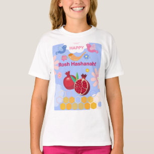 Happy Rosh Hashanah Jüdische Neujahrsmuster T-Shirt