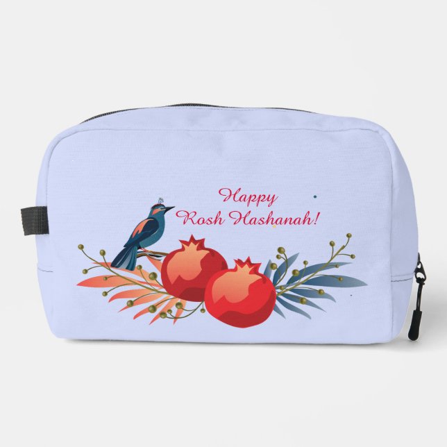 Happy Rosh Hashanah Jüdische Neujahrsmuster Waschbeutel (Vorderseite)