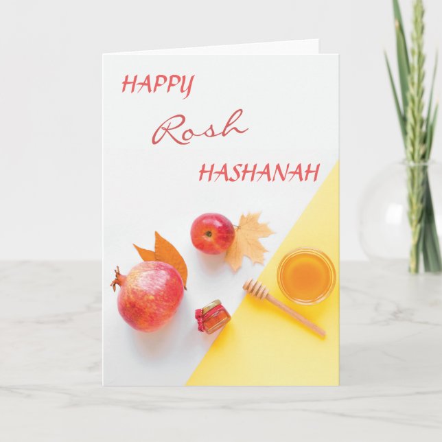 Happy Rosh Hashanah Jüdisches Neujahr Hoher Heilig Karte (Vorderseite)