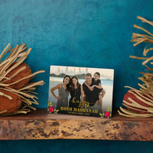 Happy Rosh Hashanah Luxury Gold Script Foto Fotoplatte