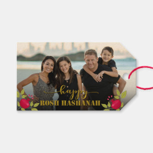 Happy Rosh Hashanah Luxury Gold Script Foto Geschenkanhänger