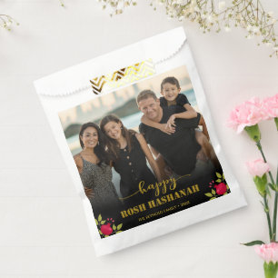 Happy Rosh Hashanah Luxury Gold Script Foto Geschenktütchen