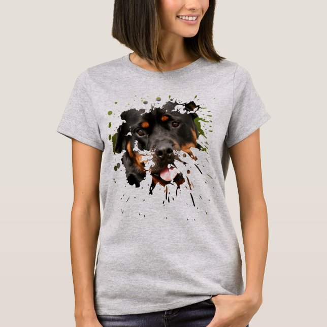 Happy Rottweiler gros plan T-shirt (Devant)