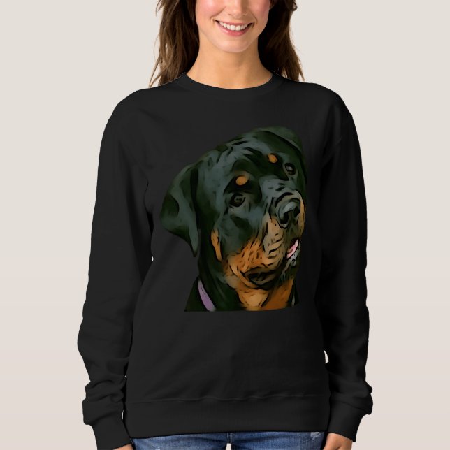 Happy Rottweiler Hat Sweatshirt (Vorderseite)
