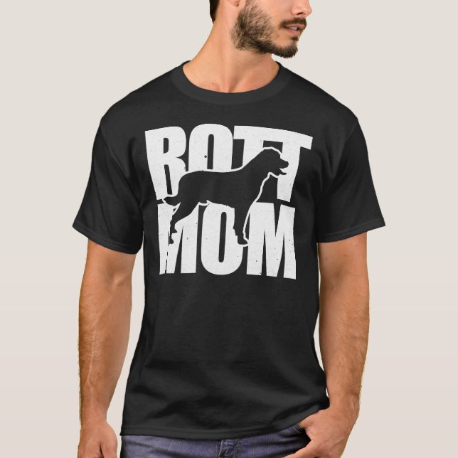 Happy Rottweiler Mama T-Shirt (Vorderseite)