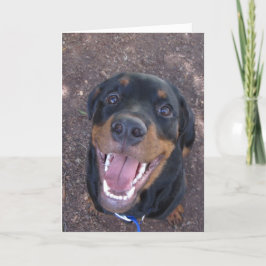Happy Rottweiler Puppy Father's Day Card Karte