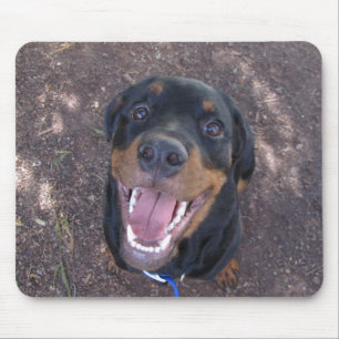 Happy Rottweiler Puppy Mouse Pad Mousepad