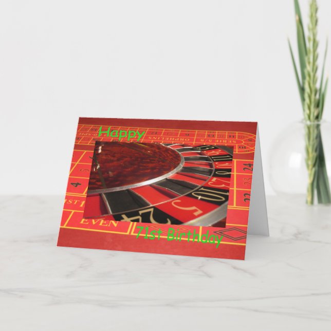 Happy Roulette Wheel Karte (Vorderseite)