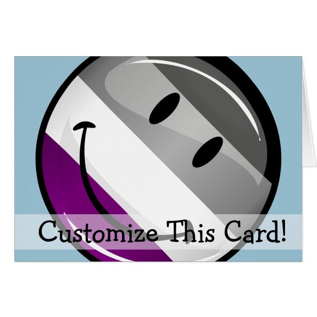 Happy Round Asexual Flag (Vorderseite (Horizontal))