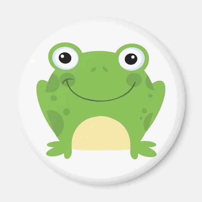 Happy Round Frog Magnet (Vorne)