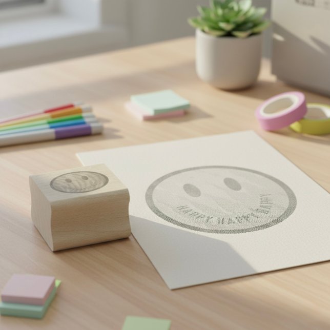 Happy Rubber Briefmarke Gummistempel (Von Creator hochgeladen)
