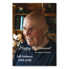 Happy Ruhestand Name Foto Jahre Dienst oder Tischnummer