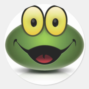 Happy Runder Aufkleber