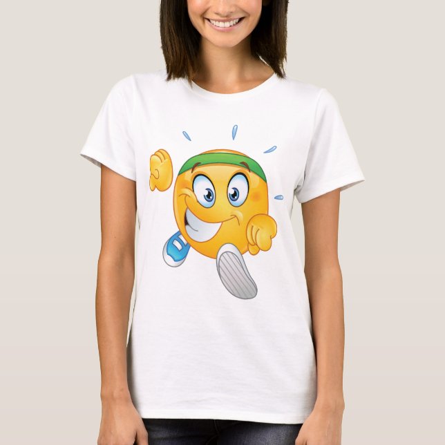 Happy Running Emoji T-Shirt (Vorderseite)