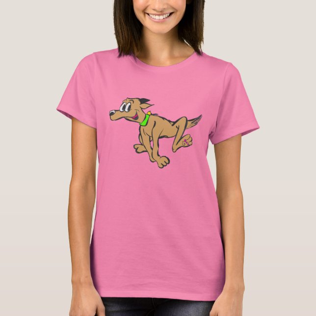 Happy Running Hund individuell anpassbarer Kleinki T-Shirt (Vorderseite)