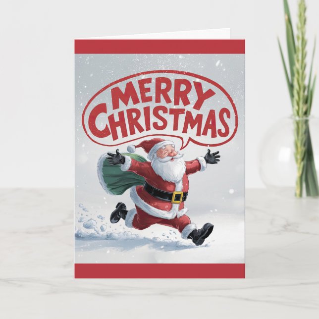 Happy Running Weihnachtskarte Feiertagskarte (Vorderseite)
