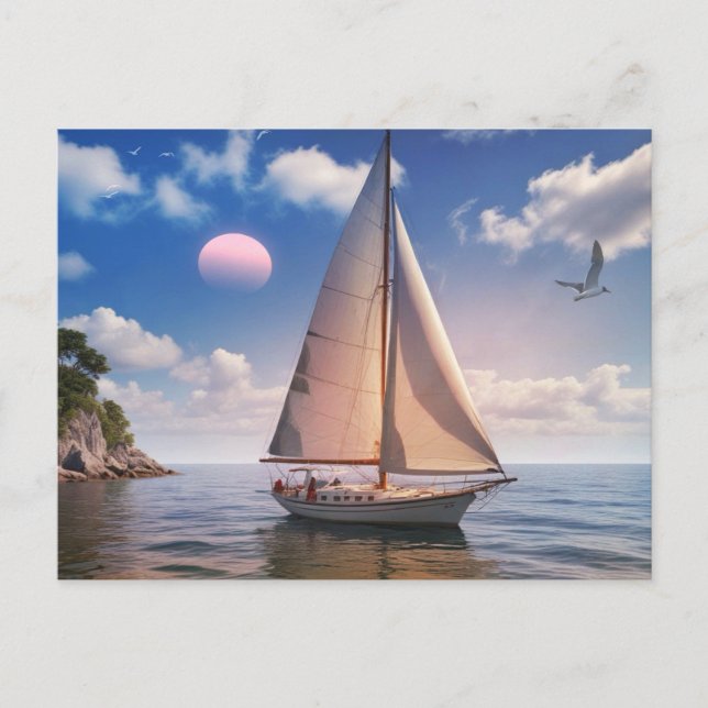 Happy Sailing Postkarte (Vorderseite)