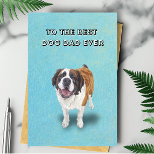 Happy Saint Bernard Bester Vater je Vatertag Karte