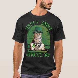 Happy Saint Catrick's Day Cat Lover St. Patrick's T-Shirt