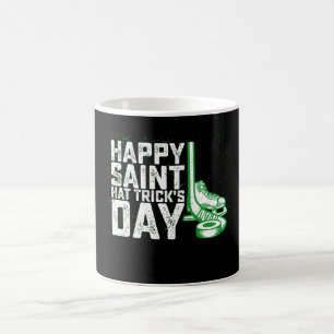 Happy Saint Hat Trick's Day Ice Hockey St Patricks Kaffeetasse
