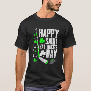 Happy Saint Hat Trick's Day T-Shirt Ice Hockey St.