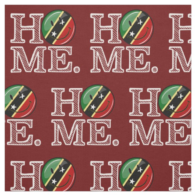 Happy Saint Kitts Flag House Warmer Stoff (Muster)