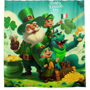 Happy Saint Patrick's Day bunt Duschvorhang