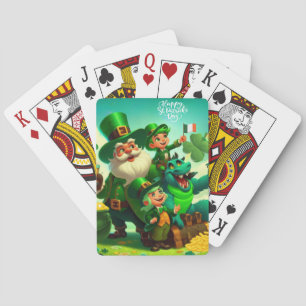 Happy Saint Patrick's Day bunt Spielkarten