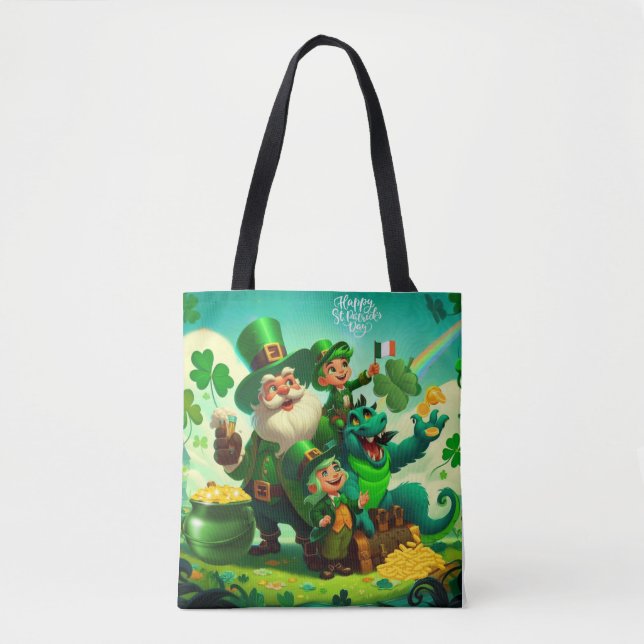 Happy Saint Patrick's Day bunt Tasche (Vorderseite)
